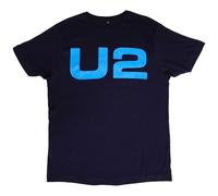 U2 T-shirt unisex con logo E+I 2018 Tour Date Back Print, blu navy, M