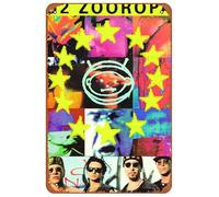 U2 Zooropa divertente targa in metallo 20,3 x 30,5 cm per bar pub, decorazione da parete per interni ed esterni, regali per uomo