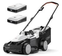 U20 - Tosaerba a batteria, 2 x 20 V, larghezza di taglio 37 cm, senza spazzole, fino a 300 m², cesto raccoglierba da 40 l, altezza di taglio 25-75 mm, con 2 batterie da 4,0 Ah