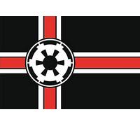 U24 - Adesivo per auto con bandiera di guerra Star Wars Imperium, 8 x 5 cm