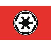 U24 - Adesivo per auto con bandiera di Star Wars Imperium, 8 x 5 cm