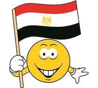 U24 - Adesivo per auto con motivo Smiley Egitto