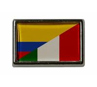 U24 Pin Colombia-Italia spilla con bandiera, Acrilico