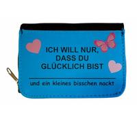 U24 Portafoglio I Voglio solo che tu sia felice blu portafoglio portafogli