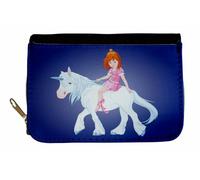 U24 Portafoglio Piccola Principessa sul Cavallo Blu Portafoglio Portmonnaie