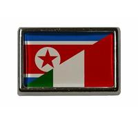 U24 Spilla a spilla nord Corea Italia con bandiera, Acrilico