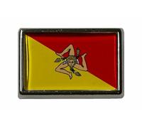 U24 Spilla con bandiera della Sicilia, Acrilico