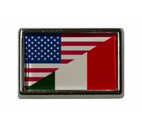 U24 Spilla con bandiera USA Italia, Acrilico