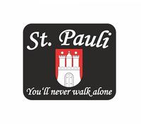 U24 Tappetino per mouse in tessuto St. Pauli Never Walk Alone
