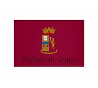 U24 Toppa con bandiera della polizia dell'Italia, 9 x 6 cm