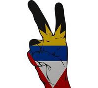 U24 Toppa Peace Finger Antigua & Barbuda 13 x 6 cm