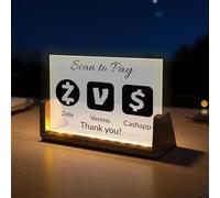 U3Logo, cartello personalizzato a forma di U in acrilico satinato UV con codice QR per affari, cartello personalizzato multi Facebook Web social media scegli il tuo logo scansione per pagare Venmo