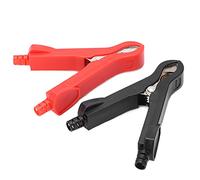 U58 30A Test Clip Terminal Terminal di prova in ottone Plassoso con copertura di protezione ABS Rossa e nera per gli utensili elettrici Accessori 2 pcs Set di 90 mm lunghezza