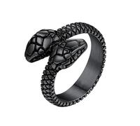 U7 Anello Serpente Uomo in Acciaio Inossidabile Anello Uomo Acciaio Inossdabile Talgia 17 Anello Osso di Serpente Nero da Uomo da Uomo Anello Nero Uomo Regalo per Padre papà