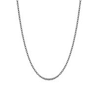 U7 Catenina Donna e Uomo Nera Acciaio Inossidabile Larghezza 2,5mm Lunghezza 41cm + 5cm Placcato Nero Collana Sottile Catenina Acciaio Donna per Ciondolo Regalo per Compleanno Natale