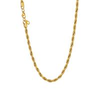 U7 Collana Catena Uomo Donna, 3 mm Larghezza Collana Dorata Donna, 66 cm Lunghezza Oro 18K Catenina Acciaio Uomo
