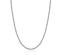 U7 Collana Donna Nera a Graffetta da 1,8 mm Catenina Donna Sottile Acciaio Inossidabile Catenina Regolabile Lunghezza 36 + 5cm Colore Placcato Nero, con Confezione Regalo