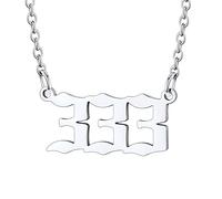 U7 Collana Numero Angelico 333, Argento Collana con Numero di Angeli, Collana Donna Portafortuna, Idee Regalo per Ragazza Mamma