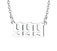 U7 Collana Numero Angelico 999, Argento Collana con Numero di Angeli, Collana Donna Portafortuna, Idee Regalo per Ragazza Mamma