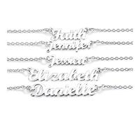 U7 Collana Personalizzata con Nome per Donna e Ragazza in Acciaio Inossidabile Collana Donna con Nome Personalizzato Regalo per Compleanno San Valentino