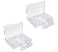 U7113 Scatola per Diamond Painting (28 slot) Storage Box Organizer Plastica Ricamo -Trasparente -2 Scatola