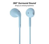U88 Auricolari universali cablati con controllo, colore puro, alla moda, con connettore da 3,5 mm e