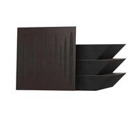 ua acoustics 4 Pack - Acoustic Corner Bass Trap «Pulse» | 50x50x10cm | Assorbimento - Diffusione - Riflessione | (Spessore: 100mm (4 pollici), Wenge)