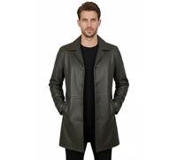 UA-Fashed DMC Dante - Trench da uomo - Devil May Cry 5 Red Long Jacket, Verde Oliva - Vera Pelle, L