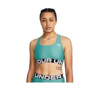 Under Armour Authentics Branded W - reggiseno sportivo medio sostegno - donna L Light Blue woman Ua Heatgear