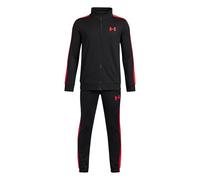 Under Armour Rival - Tuta da ragazzo in maglia, comoda e morbida, con tasche, abbigliamento sportivo traspirante per atletica, PE e allenamento, nero/rosso racer, YXL