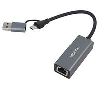 UA0238B Adattatore USB per Ethernet USB 3.2 Gen 1 10/100/1000Mbps Grigio LOGI...