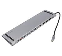 UA0411 Hub USB DisplayPort 1.0, HDMI 2.0, USB 3.2 grigio 0,15 m LOGILINK