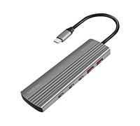 UA0415 Hub USB A-Femmina x2,USB C-Femmina x8,USB C-Spina Grigio LOGILINK