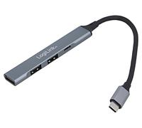 UA0416 Hub USB A-Femmina x3,USB C-Femmina,USB C-Spina PnP Grigio LOGILINK