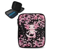 Uacyareni Axolotl - Custodia per uncinetto vuota con cerniera e tasche per vari ferri da uncinetto, accessori per lavoro a maglia