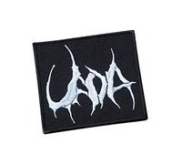 UADA - Applique termoadesiva ricamata in metallo nero, accessorio souvenir