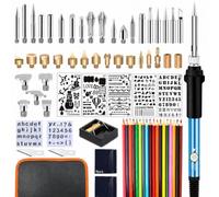 Uadme 60W Kit Pirografo per Legno, 79-in-1 Kit di Saldatura a Stagno | Temperatura Regolabile 200-450°C, per Pelle/ Intagliare/ Bruciare/ Goffrare