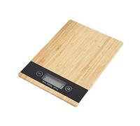 Uadme Bilancia Elettronica, Display a LED in bambù Bilancia da Cucina Elettrica Strumento per Misurare Gli Alimenti in Legno per Cucinare