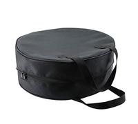 Uadme Borsa per il trasporto dei cavi, nera rotonda con cerniera, con maniglia per il trasporto per tubo dell'acqua, tessuto Oxford 600D, ideale per roulotte e attrezzature da giardinaggio