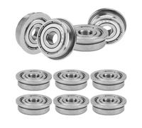 Uadme Cuscinetti Flangiati F625ZZ, 10 Pezzi 5x16x5mm Cuscinetto con Flangia, Cuscinetti a Sfera 5mm per Strumenti di Precisione, Elettronica, Lavorazioni Industriali e Macchinari