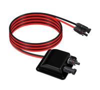 Uadme Doppio Passacavo Solare, Passacavo Solare Impermeabile con 2m 10AWG Cavo di Prolunga Solare, per Camper, Barca da Tetto, Yacht, Campeggio, Viaggio