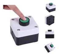 Uadme Interruttore a bottone verde resistente alle intemperie, scatola di controllo con un pulsante per toroFner