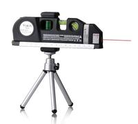 Uadme Livella Laser Multiuso, Bolla Livella con Metro a Nastro 250cm/8ft e Laser a Croce, con Treppiede e Clip, per Appendere Foto Installa Scaffali Posa Pavimenti