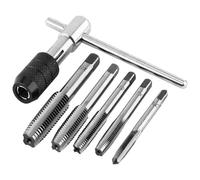 Uadme Maschio per Filettare, Set di Chiavi per Maschi, 5 Pezzi Maschi a Mano Set M6 M7 M8 M10 M12 con Chiave Inglese, per Riparazioni Auto e Uso Domestico