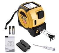 Uadme Metro Laser, 40m Misuratore Laser e 5m Metro a Nastro, ±2mm, Memoria per 20 Misurazioni, Distanziometro Laser Ricaricabile, per Pitagora/Misura Distanza/Area/Volume, M/In/Ft