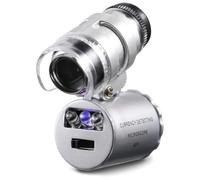 Uadme Microscopio Tascabile 60X, Microscopio Gioielliere, Lente Ingrandimento Tascabile con Luce LED e una Lampada UV, per Gioielli, Orologeria, Lettura