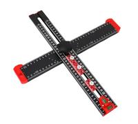 Uadme Piazza di lavorazione del legno, 4 in 1 Rigno di posizione di perforazione, 35 cm Metrico regolabile T quadrato Misurazione Hardware Hardware Modello