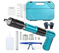 Uadme Pistola Sparachiodi, Spara Chiodi per Cemento e Ferro, 5 Velocità Regolabile, 40dB Silenziatore, Chiodatrice Manuale Portatile per Cemento Ferro Cartongesso Legno (Non Chiodi)