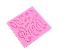 Uadme Stampo in silicone con note musicali, punta, tappetino per fondente, strumento per decorazione torta