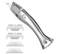 Uadme Taglierino Lama Uncino, Coltello Multiuso Professionale | con 2 x SK5 Lame Trapezoidali e 2 x SK2 Lame Gancio, Impugnatura Comodissima, Ottima Lama, per Tagliare e Pavimenti in PVC